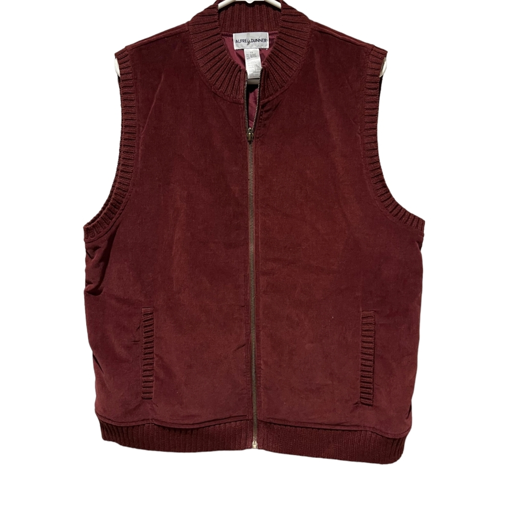Alfred Dunner Wine Red Vest